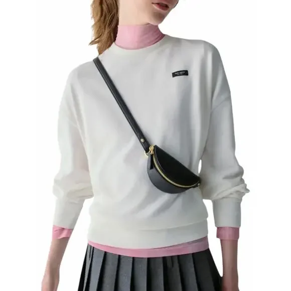 Kate Spade Duo Small Pebbled Leather Crossbody Bag Black Gold - Picture 5 of 16